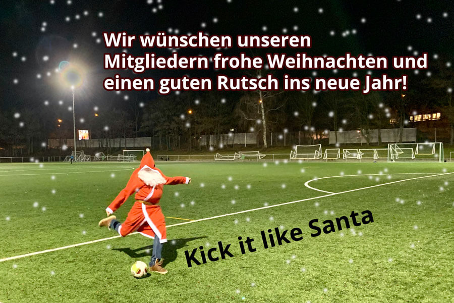 Santa Weihnachten Kick it like Santa Rutsch